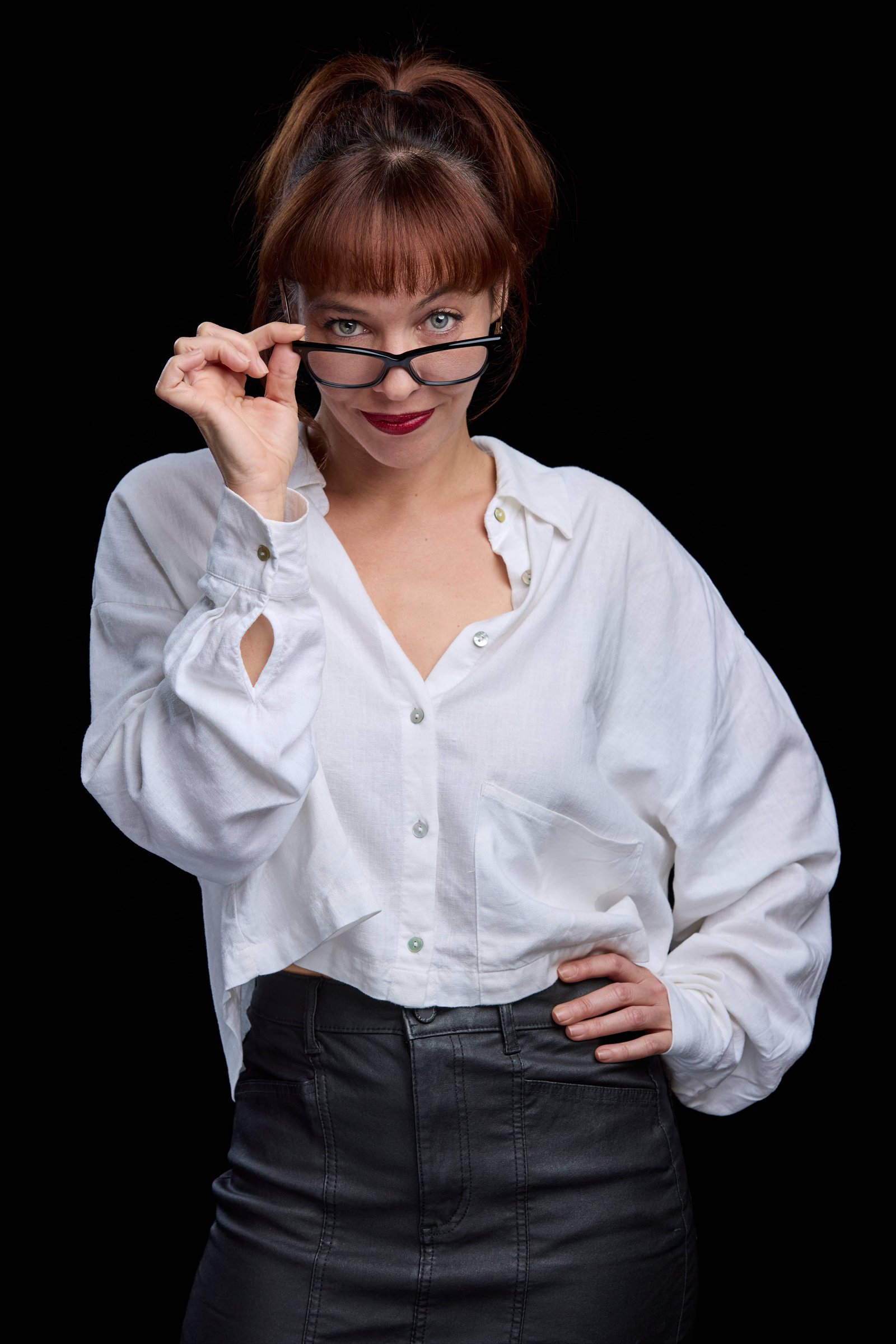 Lara de Miguel en plano medio durante sesión actoral para casting en Madrid